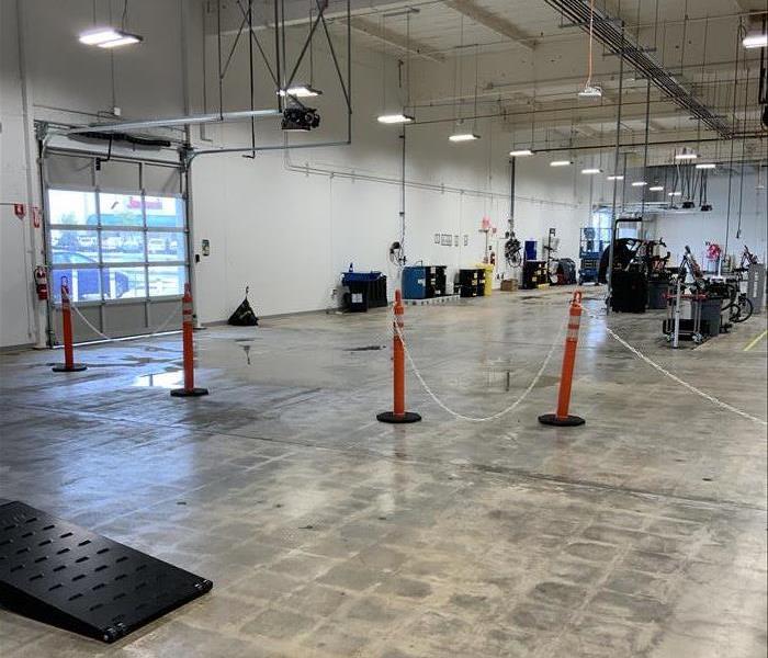 Large facility with water leaks over floor