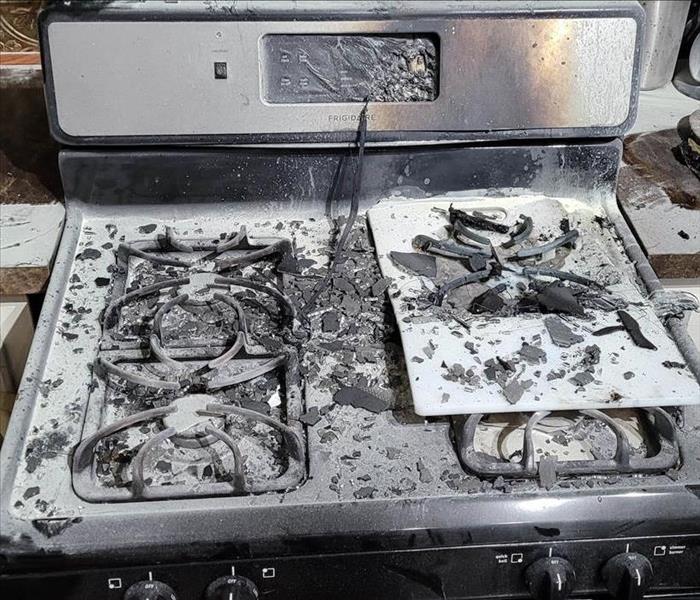 Burned stove.