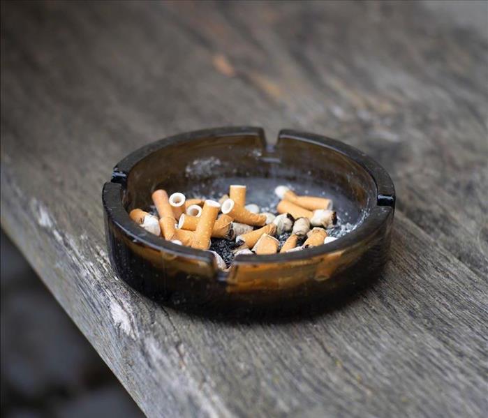cigarettes in ash trays